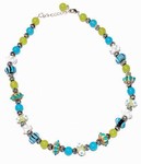ARTISAN GLASS BEAD NECKLACE- CASCADE