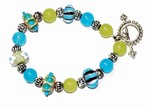 ARTISAN GLASS BEAD BRACELET- CASCADE
