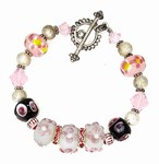 ARTISAN GLASS BEAD BRACELET- COSMO
