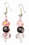 ARTISAN GLASS BEAD EARRINGS- COSMO