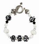 ARTISAN GLASS BEAD BRACELET- SAPPHIRE