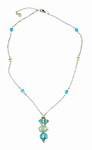 ARTISAN GLASS BEAD NECKLACE- CELESTE