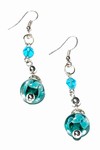 ARTISAN GLASS BEAD EARRINGS- CELESTE