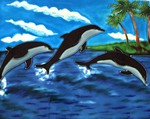 DOLPHIN TILE SCENE