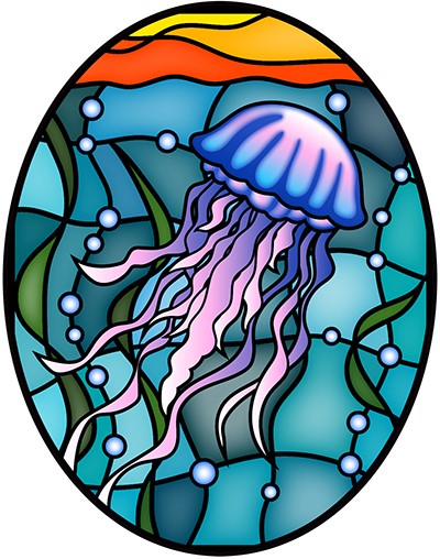 STAINED GLASS WINDOW CLINGS