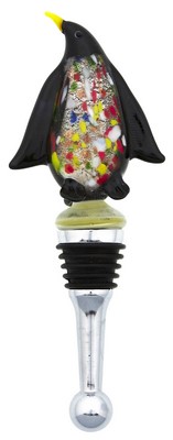 yes GLASS VENETIAN PENGUIN BOTTLE STOPPERS, 6/SET ($5.75/PC) 11600