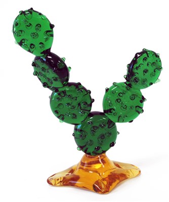 GLASS CACTUS,6/SET ($5.50/PC) 10430